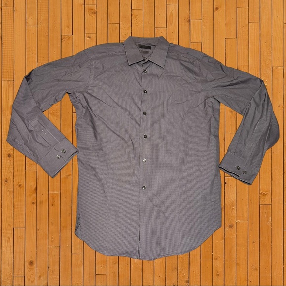 Calvin Klein Other - Men’s Calvin Klein Shirt 16 32-33 Pinstriped Long Sleeve Button Down Gray